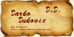 Darko Duković vizit kartica